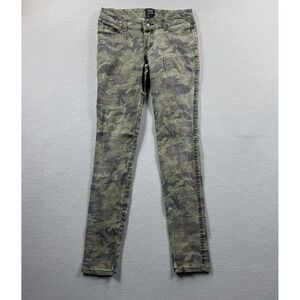 Tripp NYC Skinny Jeans Juniors 28/7‎ Green Camo Army Print Denim Pants 28x31